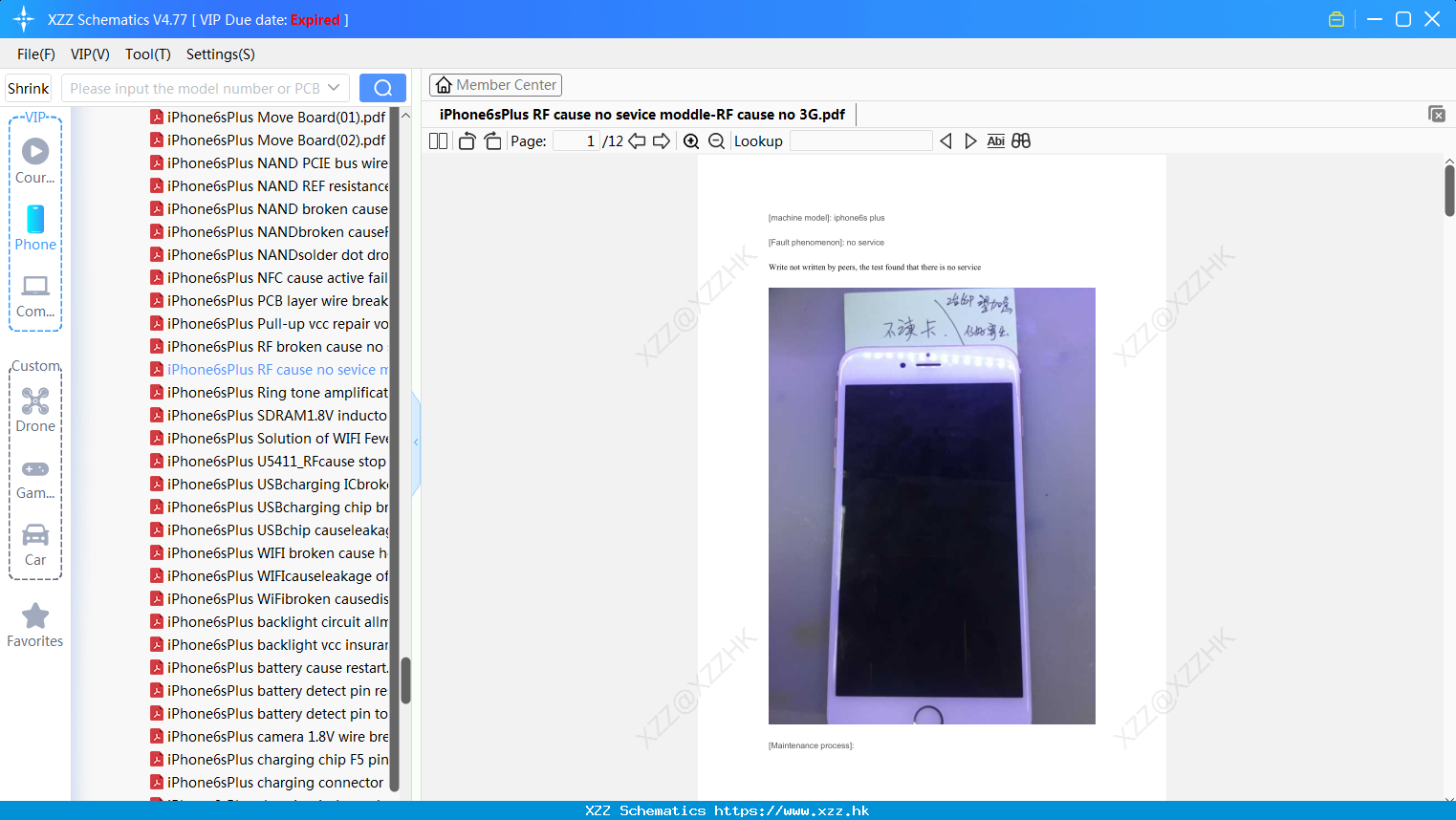 IPhone6sPlus RF Cause No Sevice Moddle-RF Cause No 3G